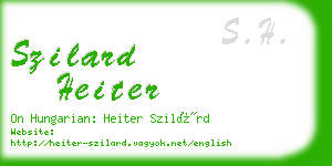 szilard heiter business card